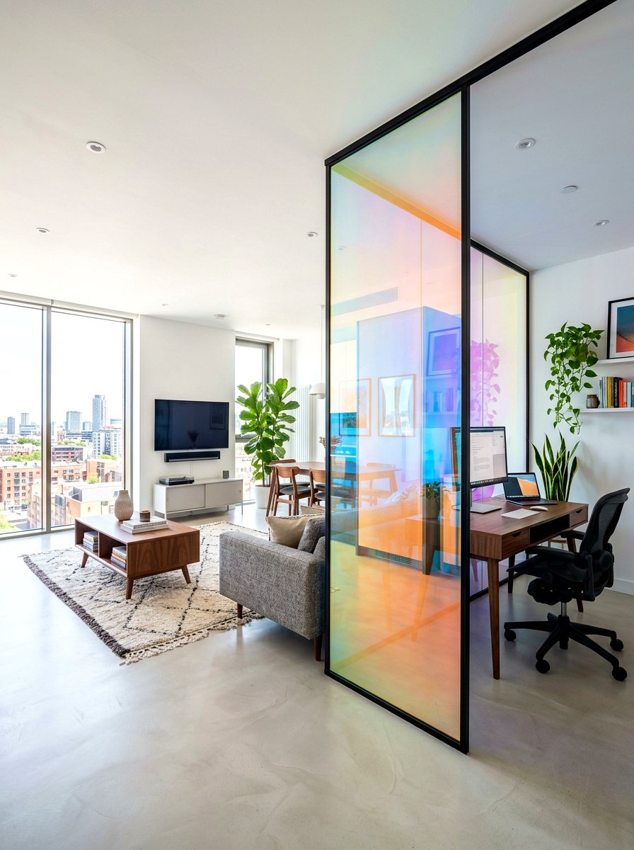 Iridescent Glass Partition - 30 holographic decor ideas