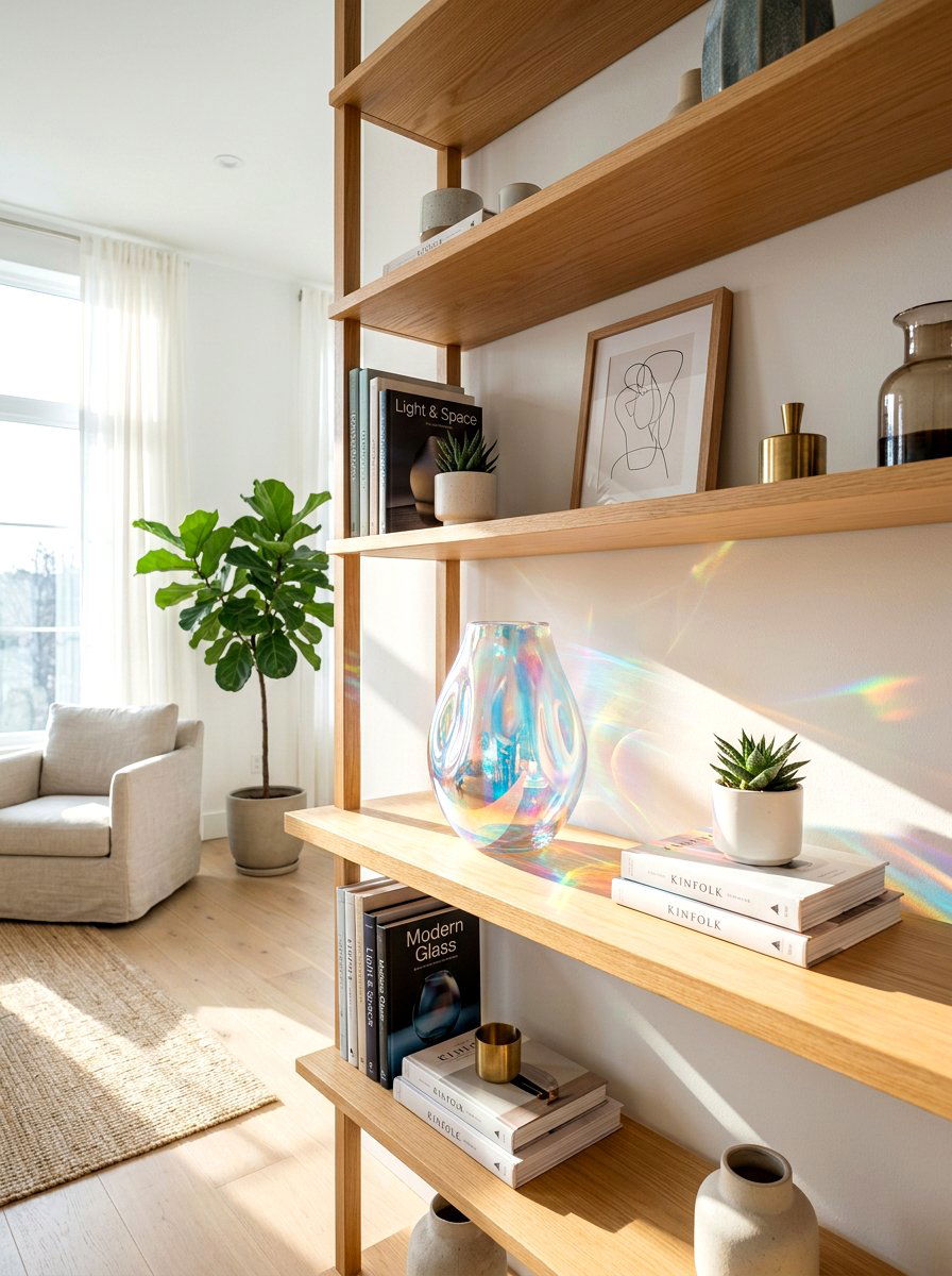 Iridescent Glass Vase - 30 reflective decor ideas