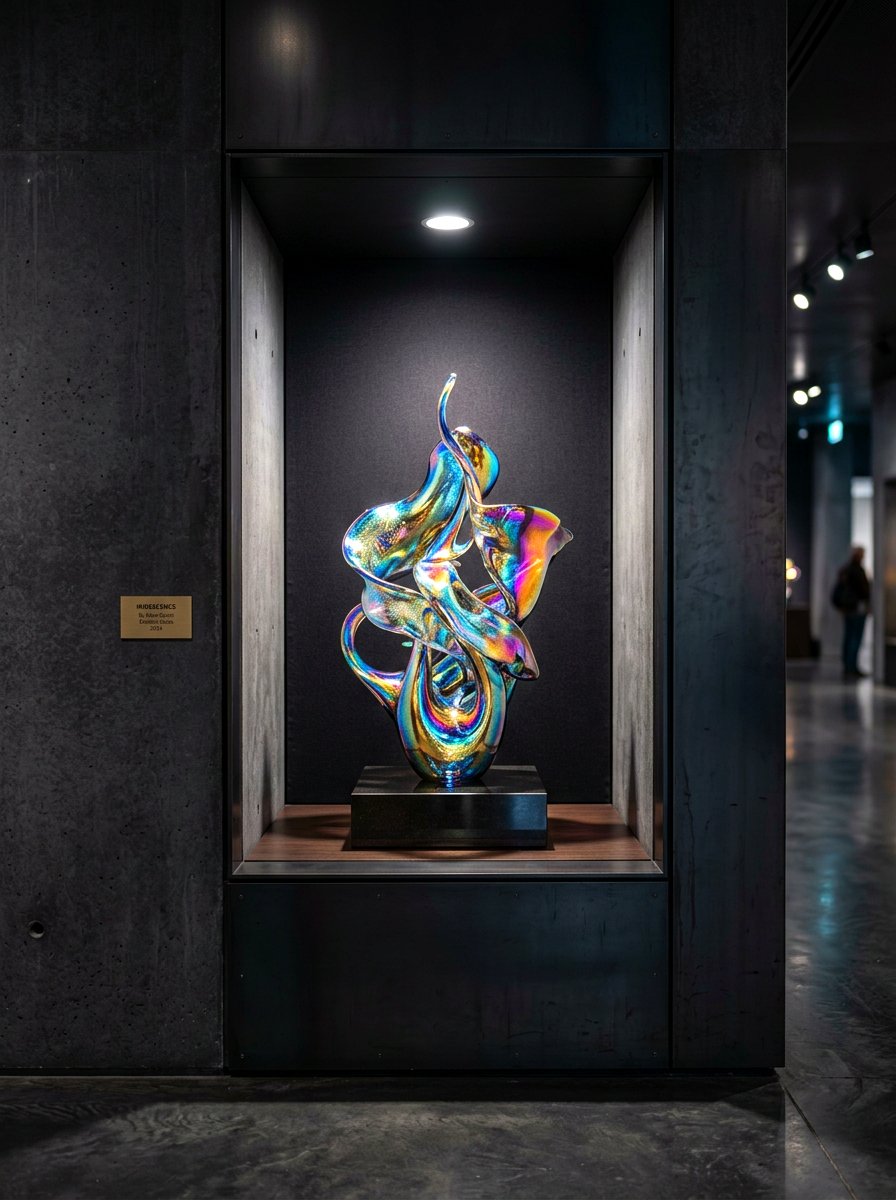 Iridescent glass sculpture - 30 iridescent home decor ideas