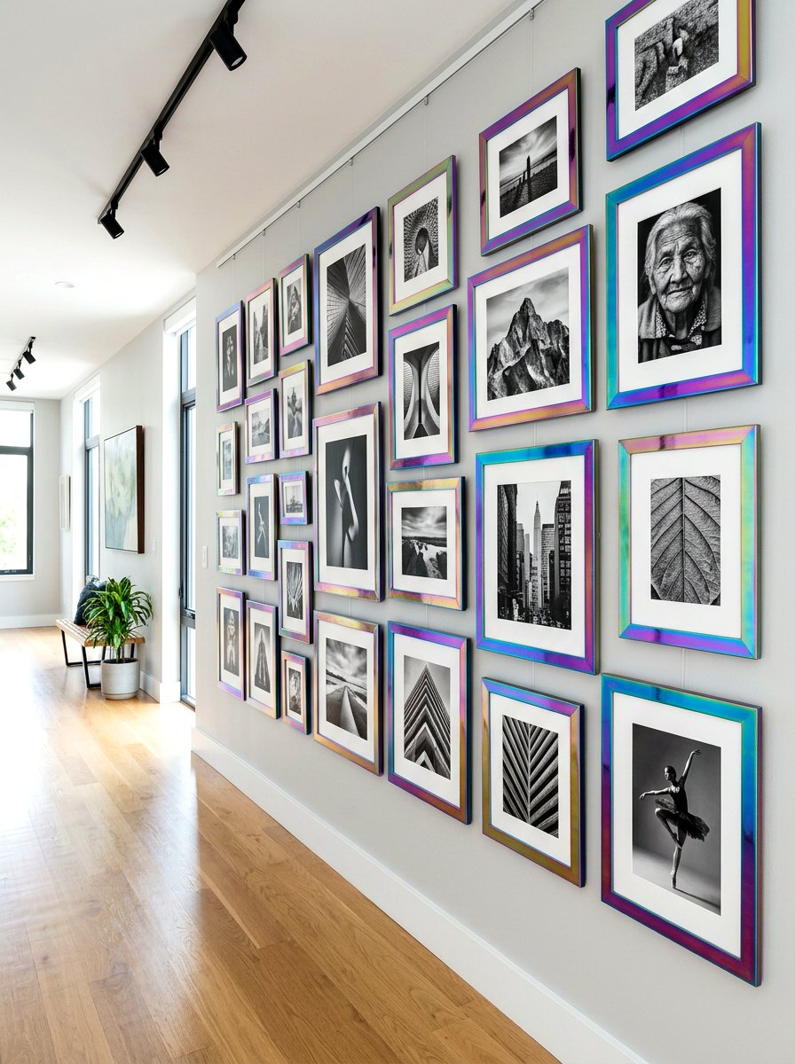 Iridescent picture frames - 30 iridescent home decor ideas