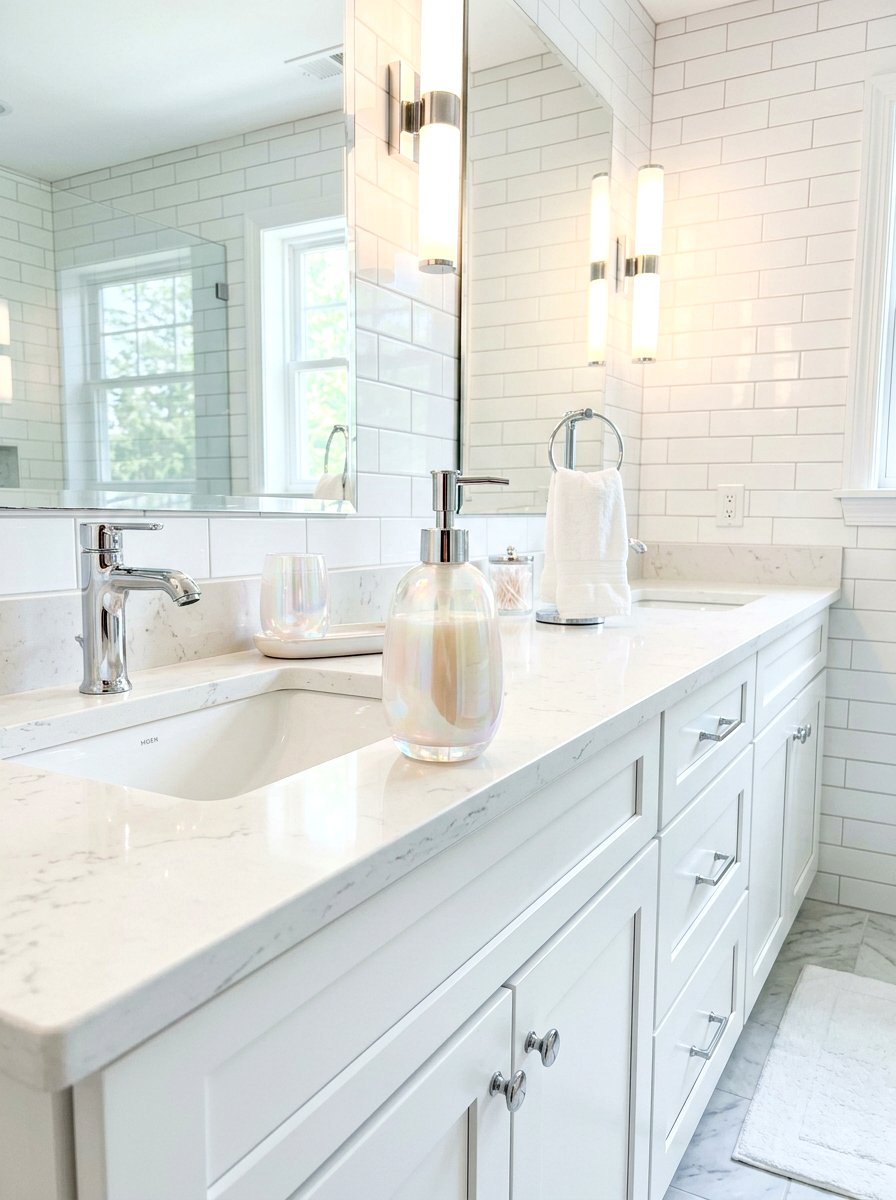 Iridescent soap dispenser set - 30 iridescent home decor ideas