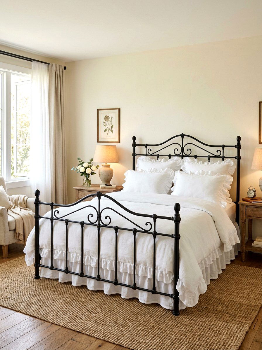 Iron Bed Frame - 30 french country decor ideas