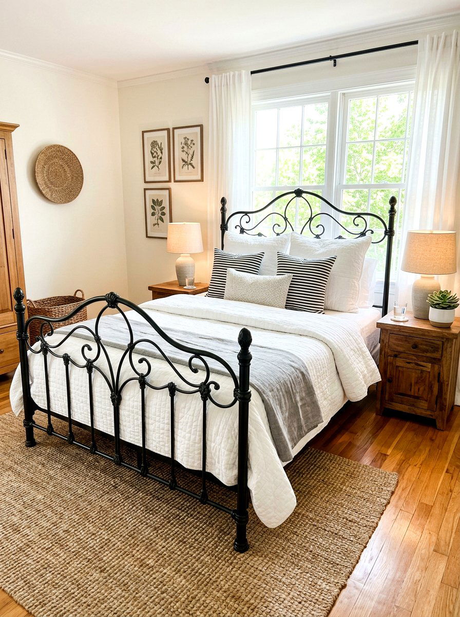 Iron Bed Frame - 30 thrifted decor styling ideas