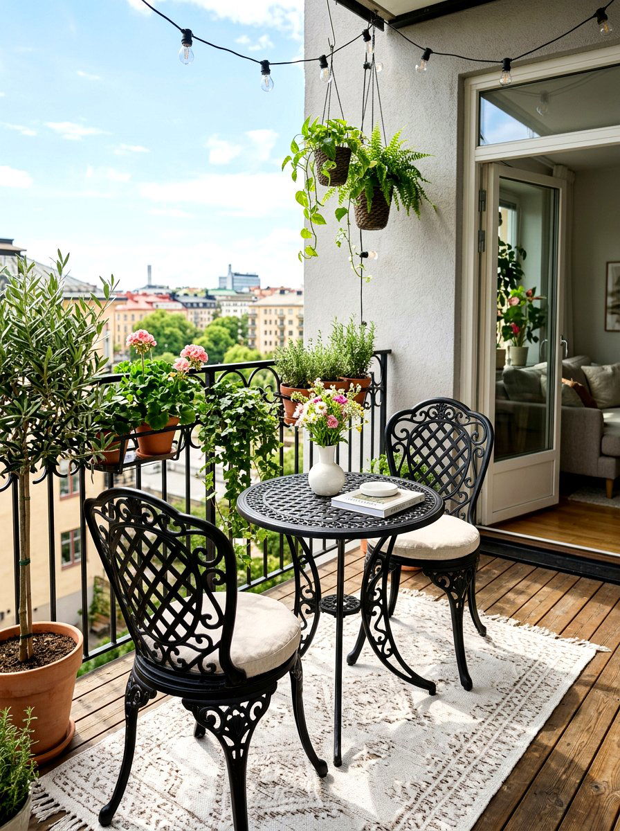 Iron Bistro Set - 30 Pinterest front porch decor ideas