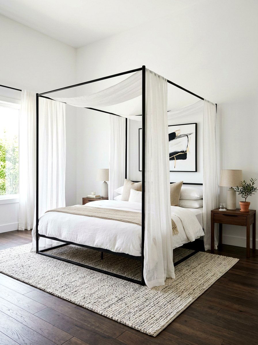Iron Canopy Bed - 30 Moroccan bedroom ideas