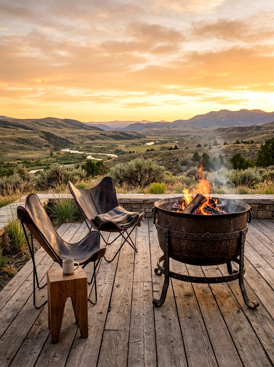 Iron Cauldron Fire Pit - 30 rustic fire pit ideas