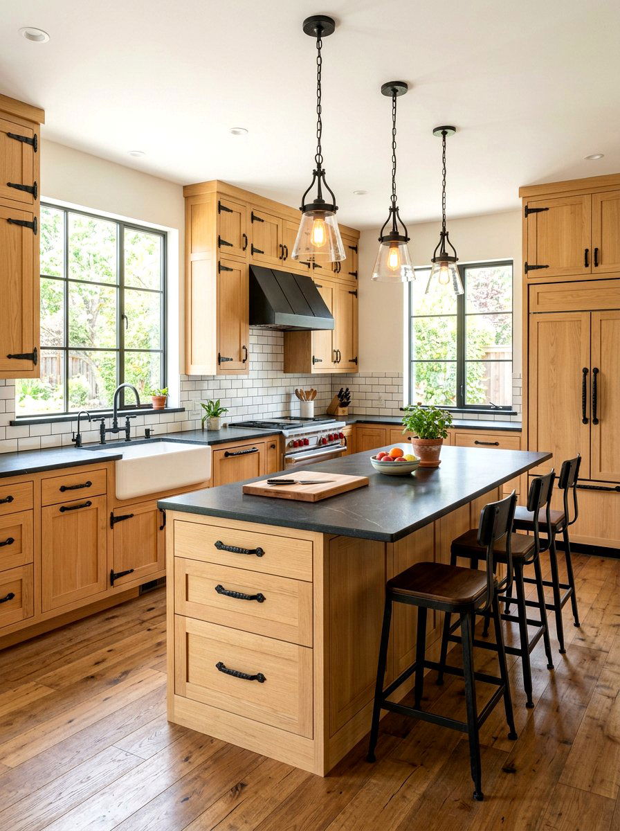 Iron Hardware Kitchen - 30 rustic kitchen ideas