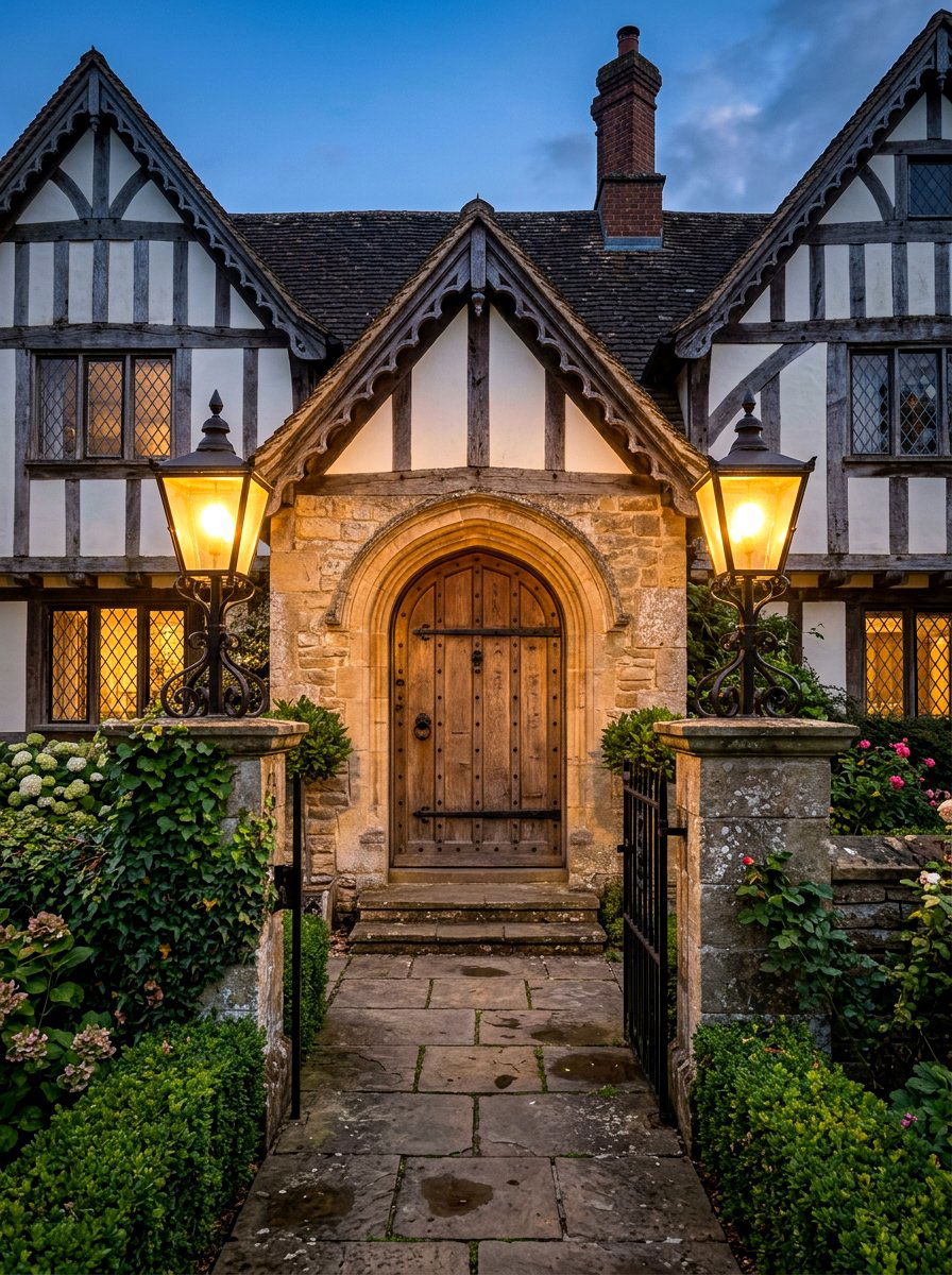 Iron Lantern Lighting - 30 Tudor house exterior ideas