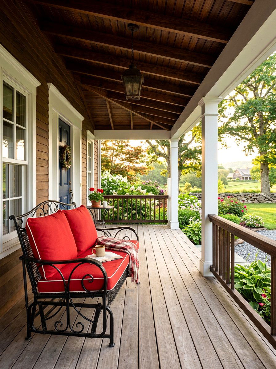 Iron Porch Glider - 30 metal patio furniture ideas