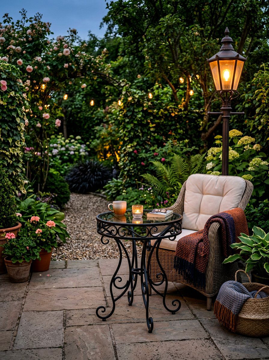 Iron Side Table - 30 metal patio furniture ideas