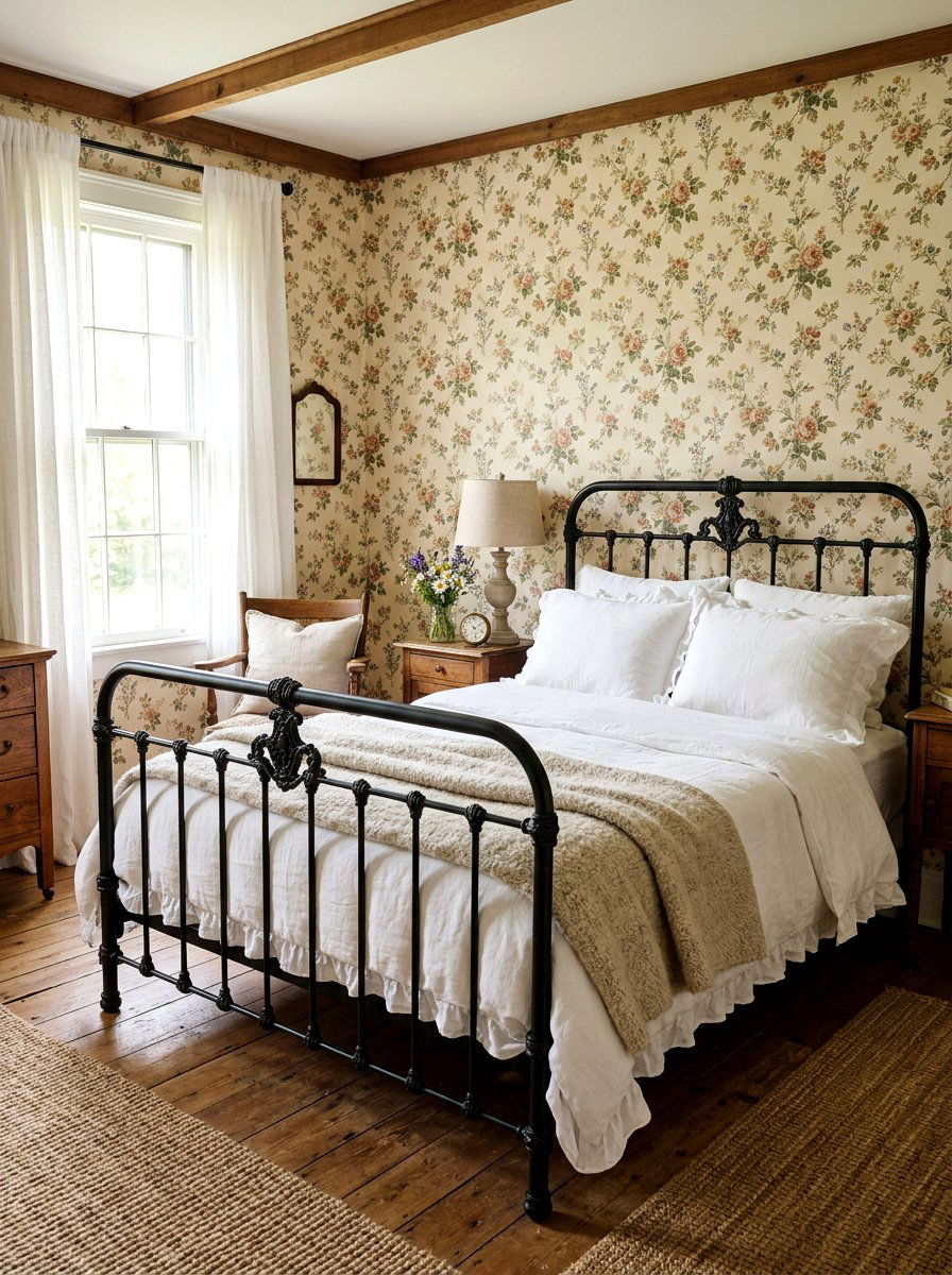 Iron bed frame - 30 antique decor styling ideas
