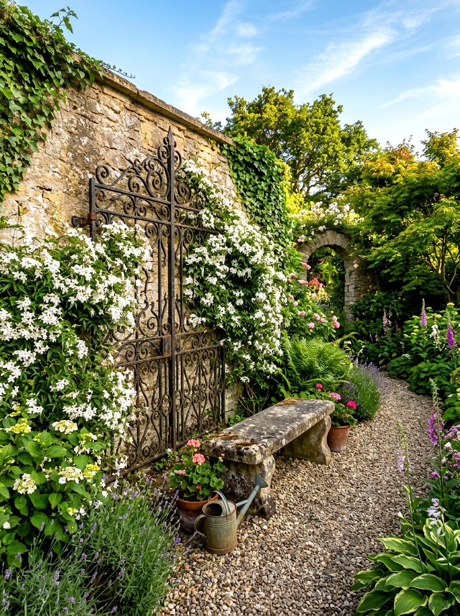 Iron gate wall hanging - 30 outdoor wall art ideas
