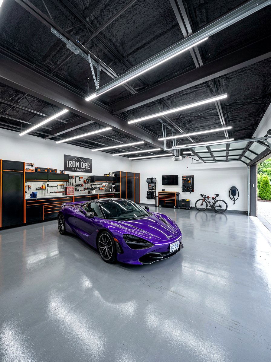 Iron ore modern garage ceiling - 30 moody ceiling paint ideas