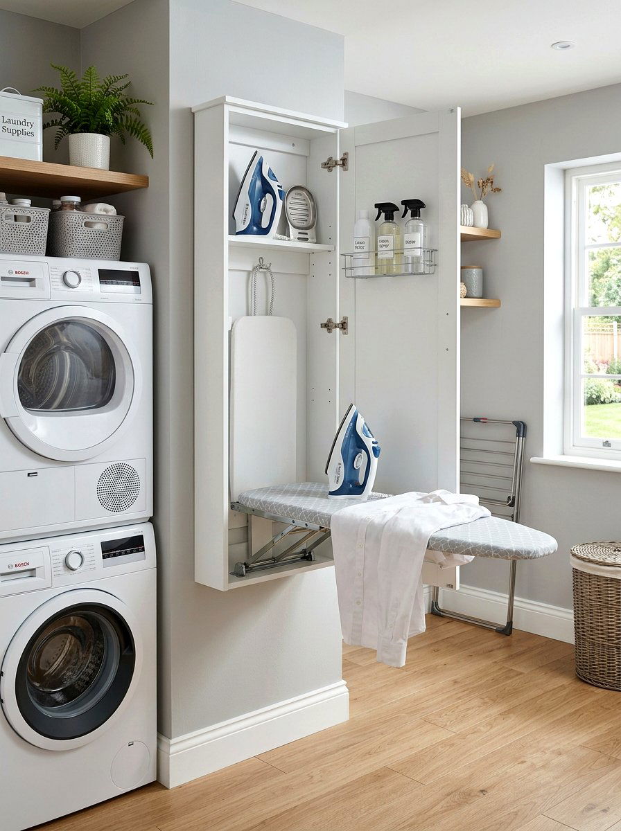 Ironing Board Cupboard - 30 small utility nook ideas