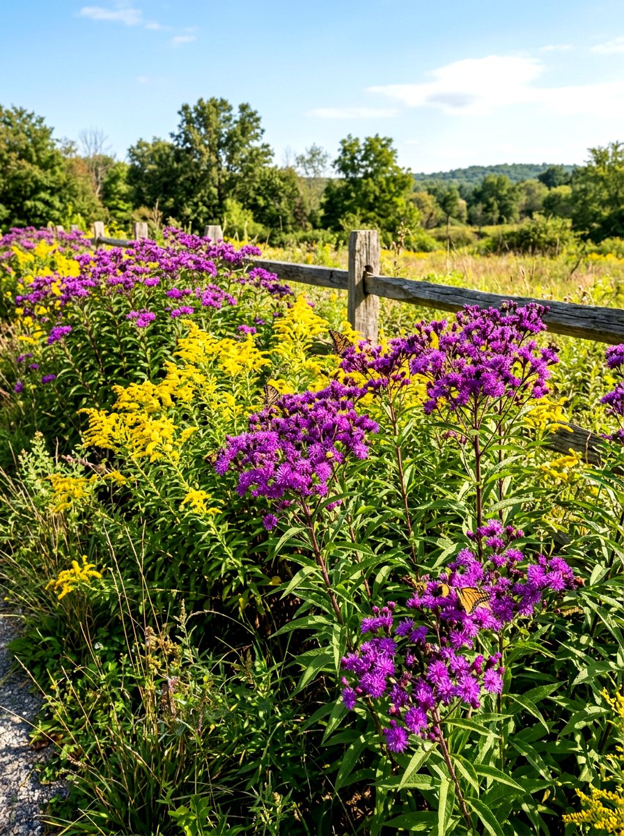 Ironweed Purple Garden - 30 butterfly haven backyard ideas