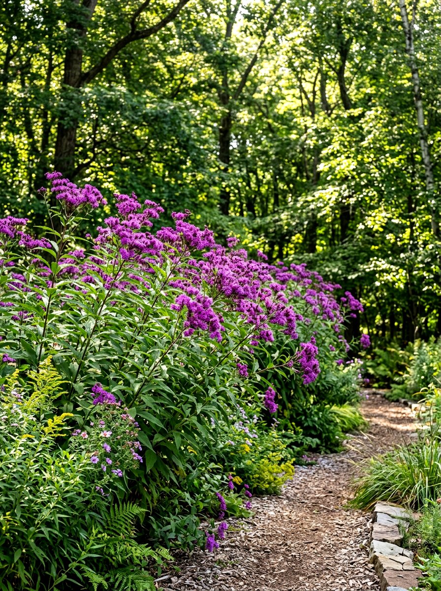 Ironweed Tall Border - 30 butterfly garden ideas