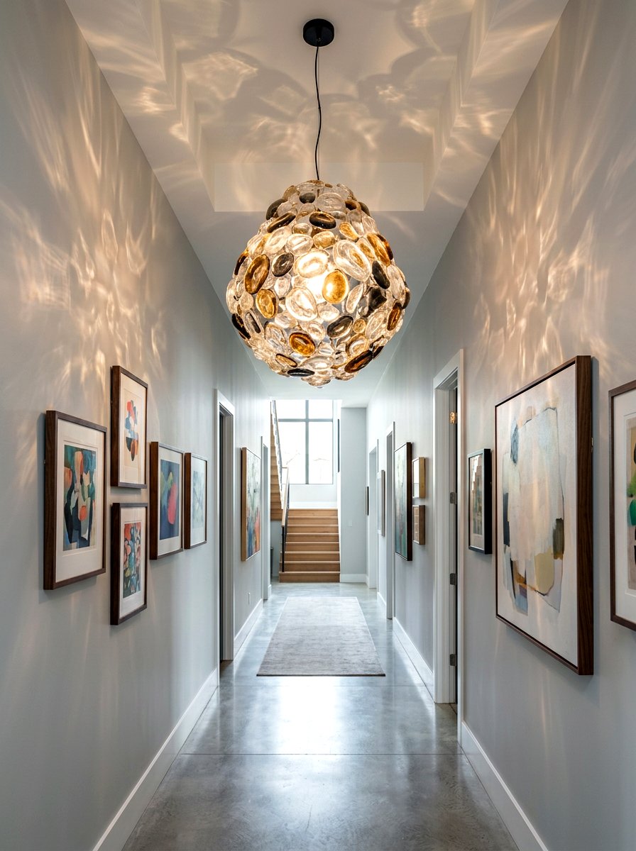 Irregular Glass Pebble Hallway Light - 30 oversized pendant lighting ideas