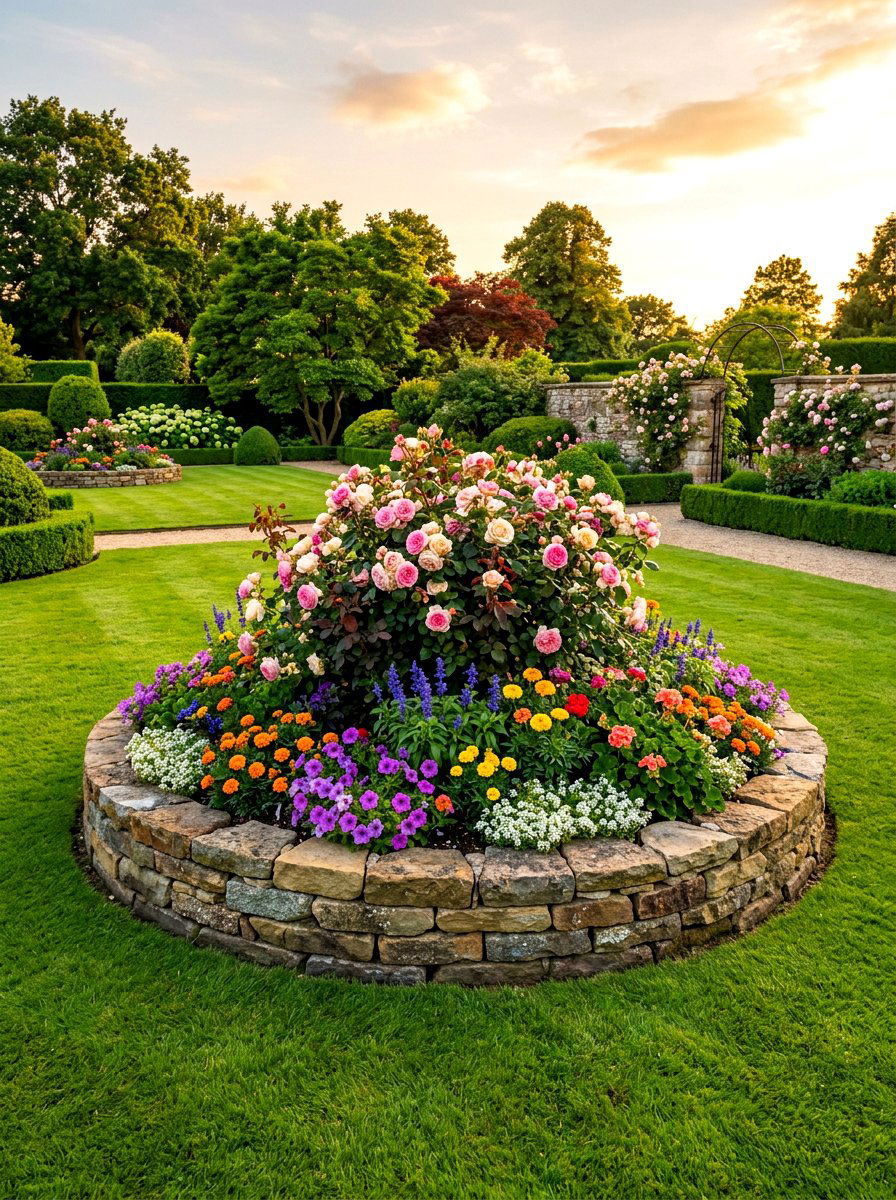 Island Raised Bed - 30 raised bed arrangement ideas