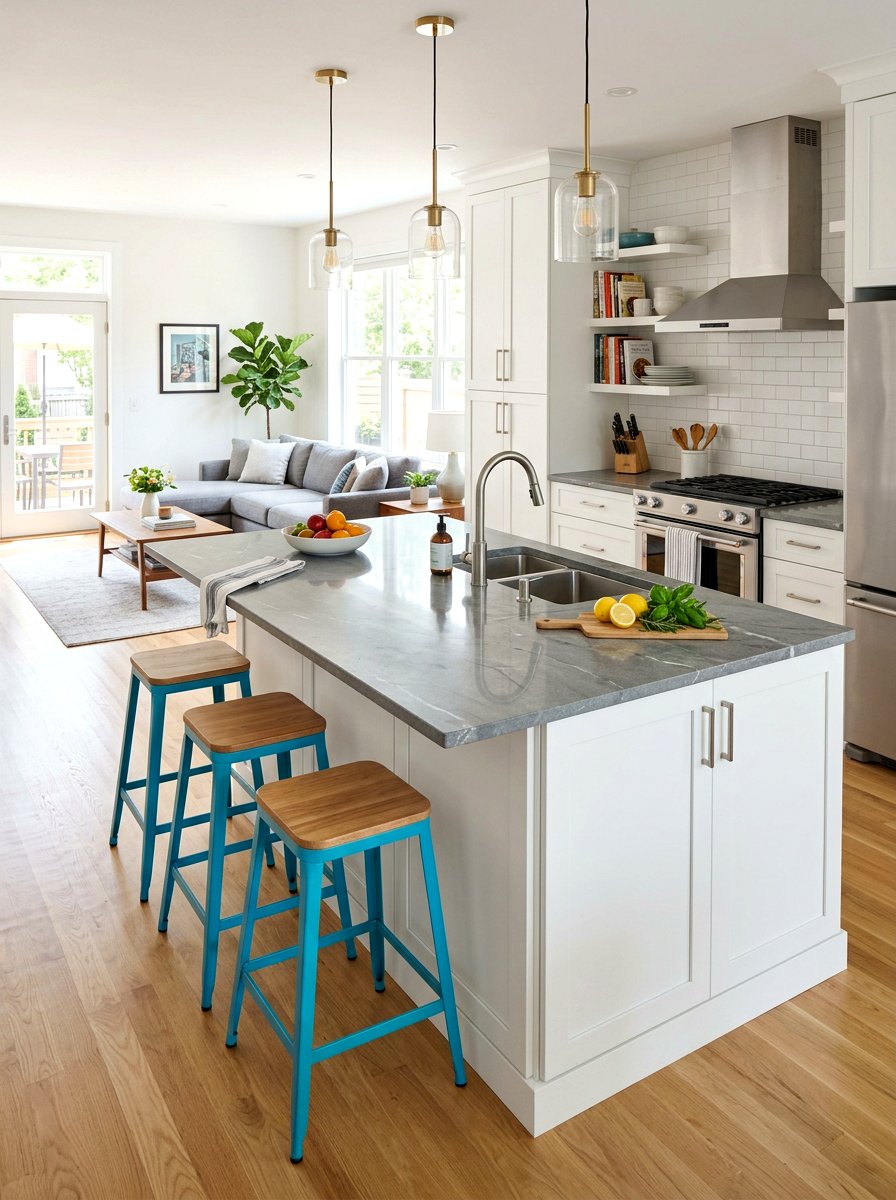 Island With Integrated Sink - 30 breakfast bar ideas