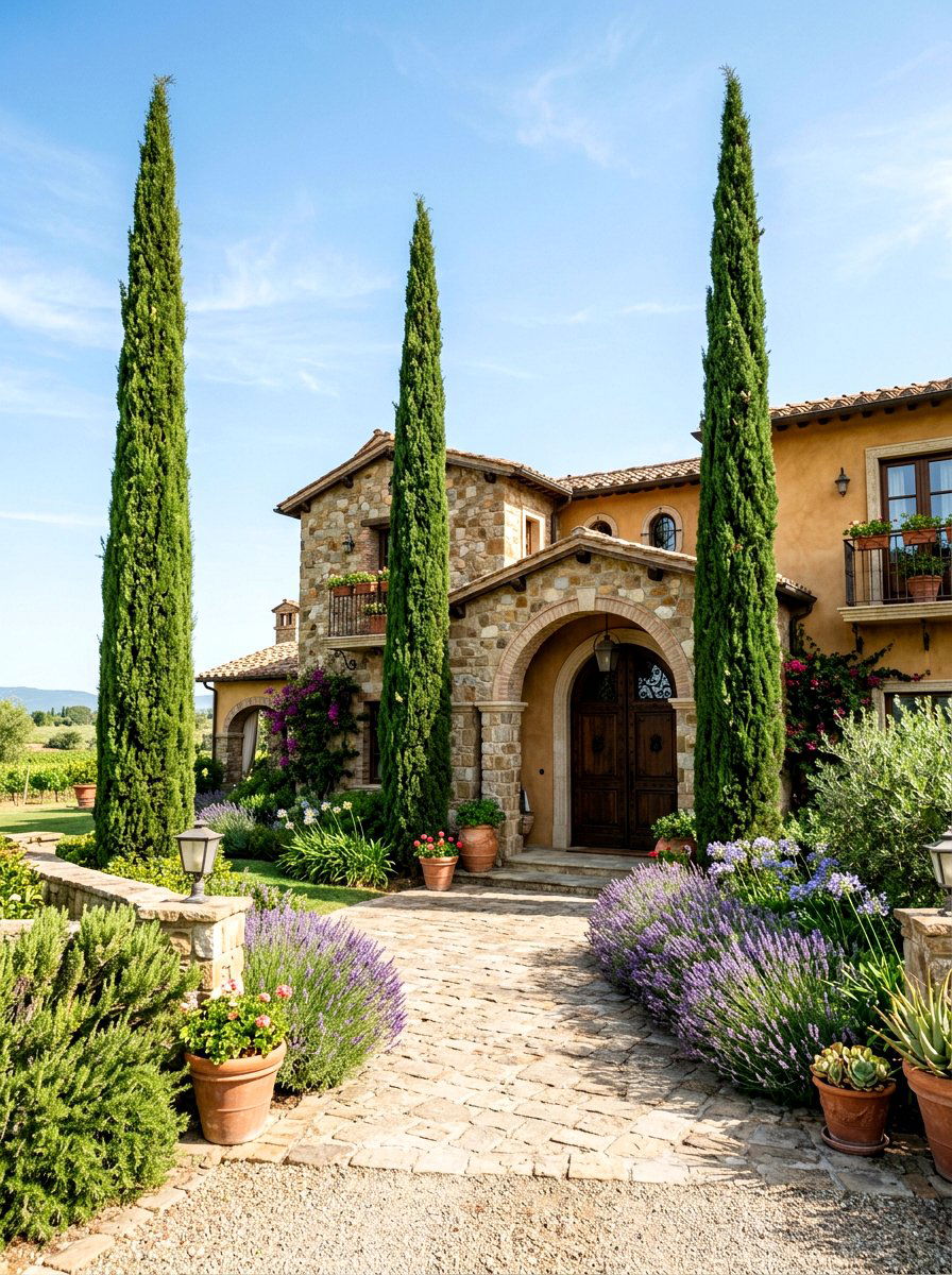 Italian Cypress - 30 front yard tree ideas