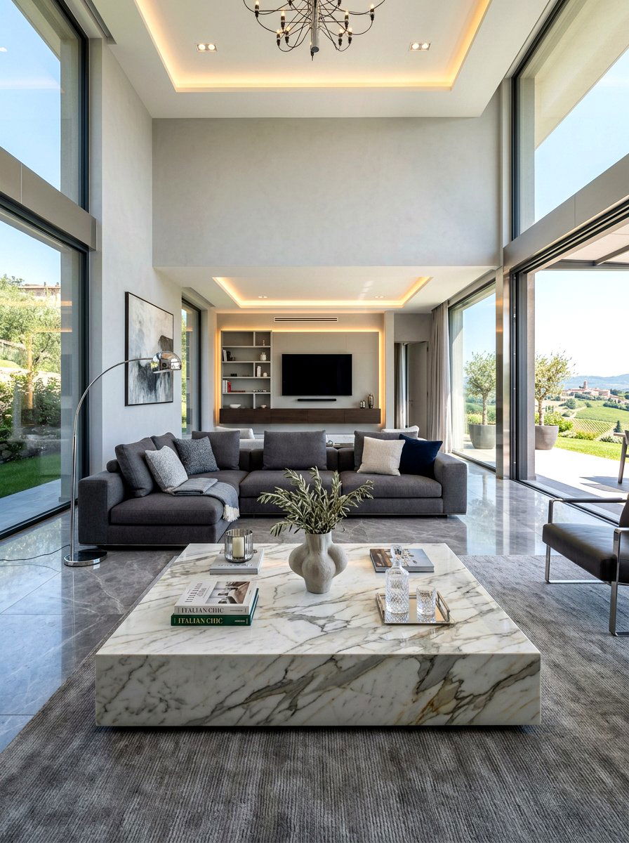 Italian Modern Living Room - 30 European villa living room ideas