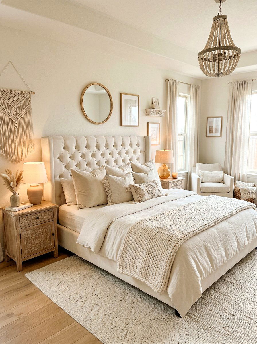 Ivory Bedroom - 30 ivory home decor ideas