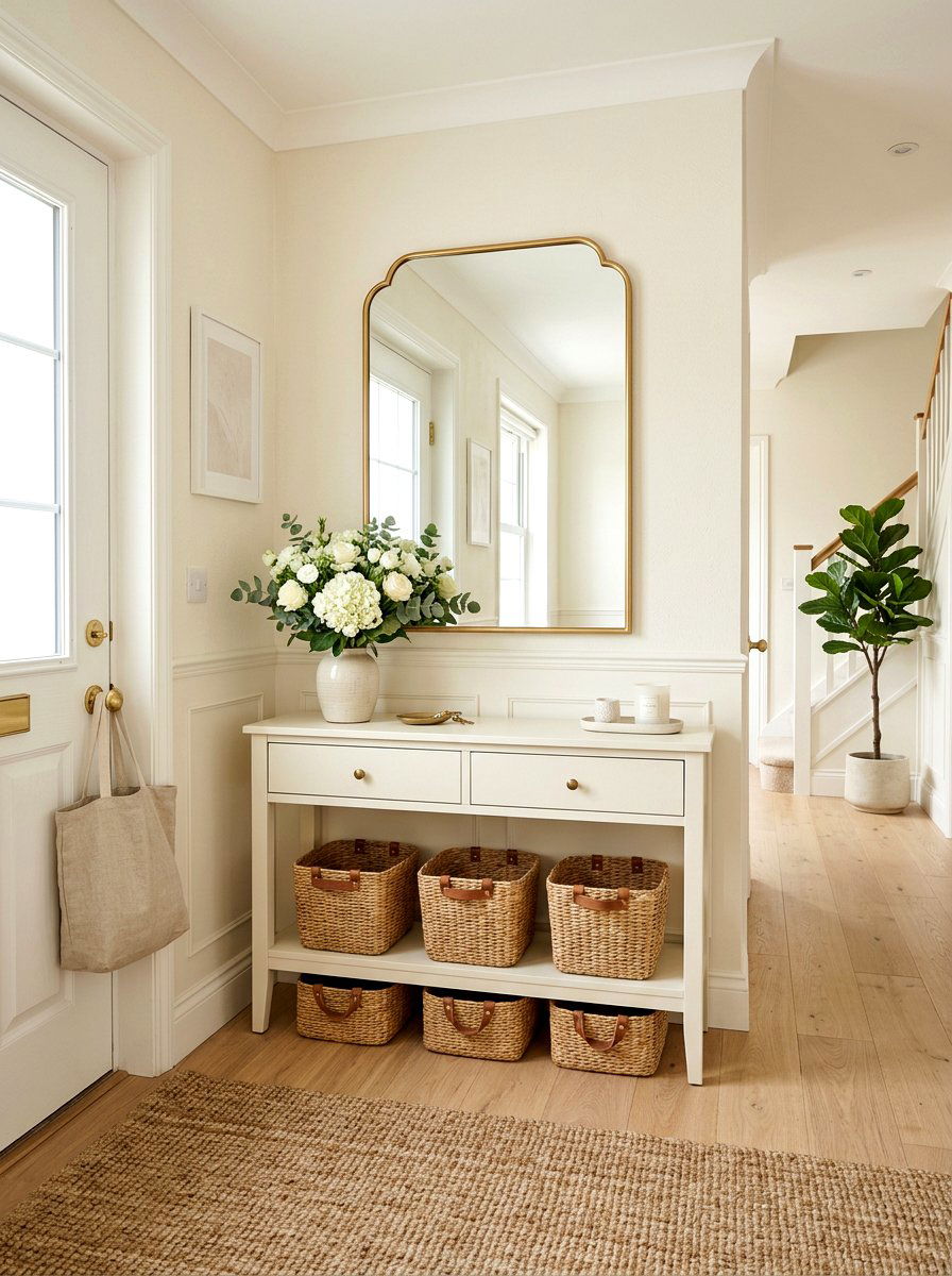 Ivory Entryway - 30 ivory home decor ideas