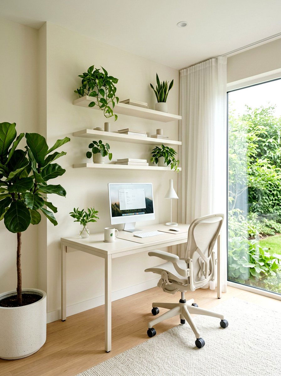 Ivory Home Office - 30 ivory home decor ideas