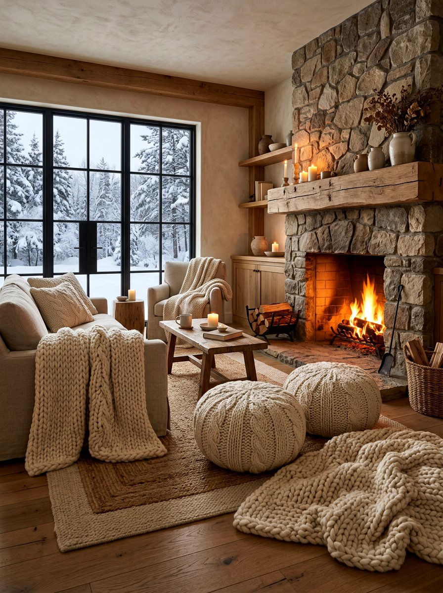 Ivory Knitted Textile - 30 ivory home decor ideas