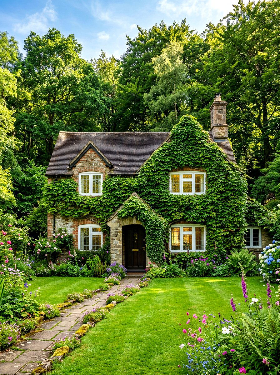 Ivy Covered Cottage - 30 storybook cottage exterior ideas