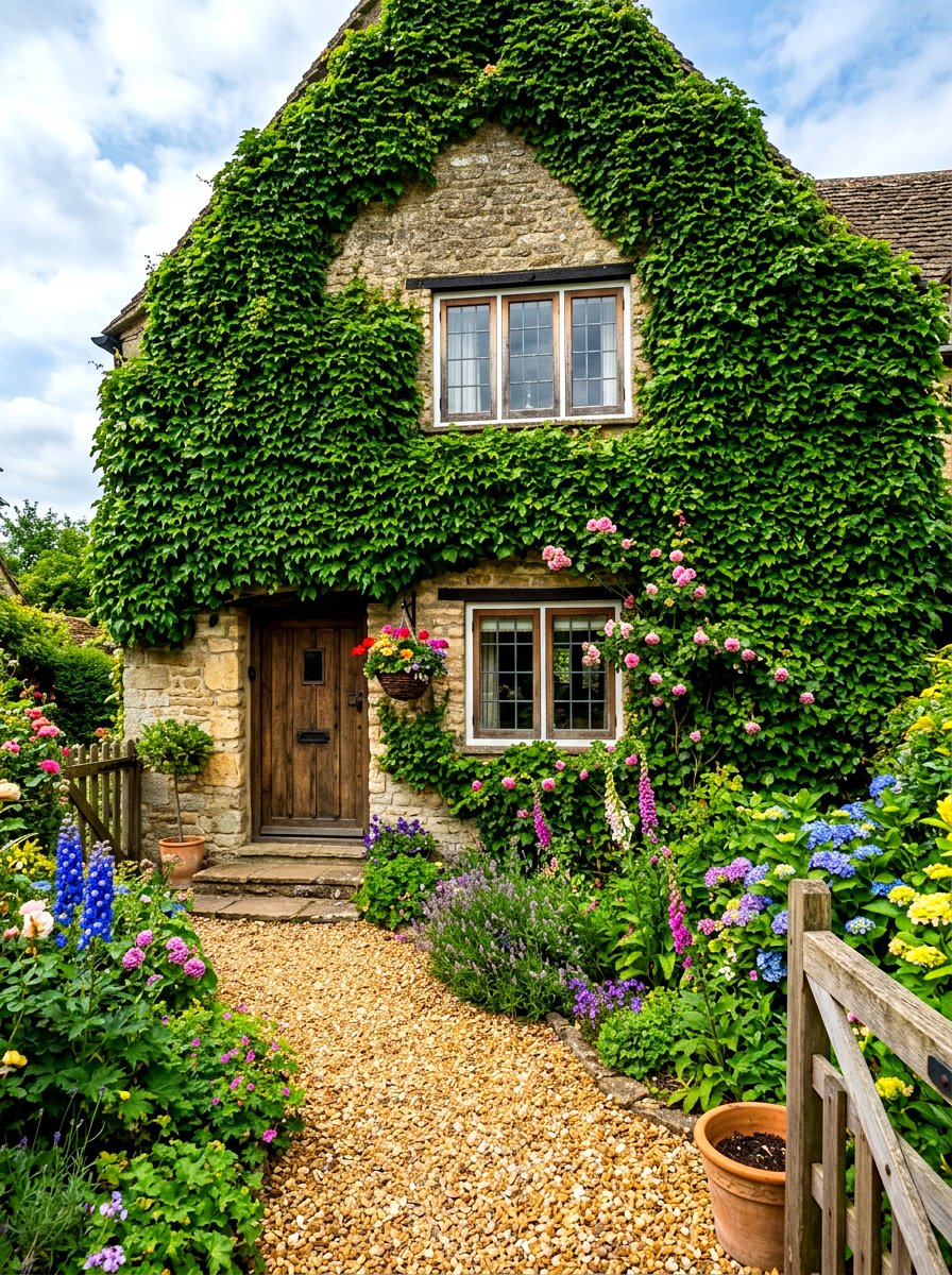 Ivy Covered Facade - 30 Tuscan courtyard ideas