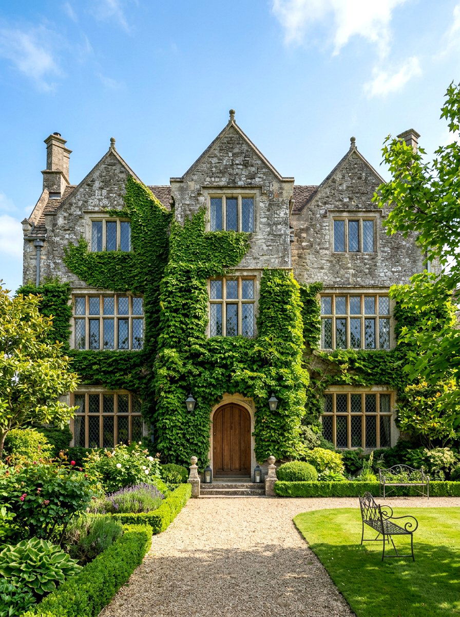 Ivy Covered Stone Walls - 30 English manor exterior ideas