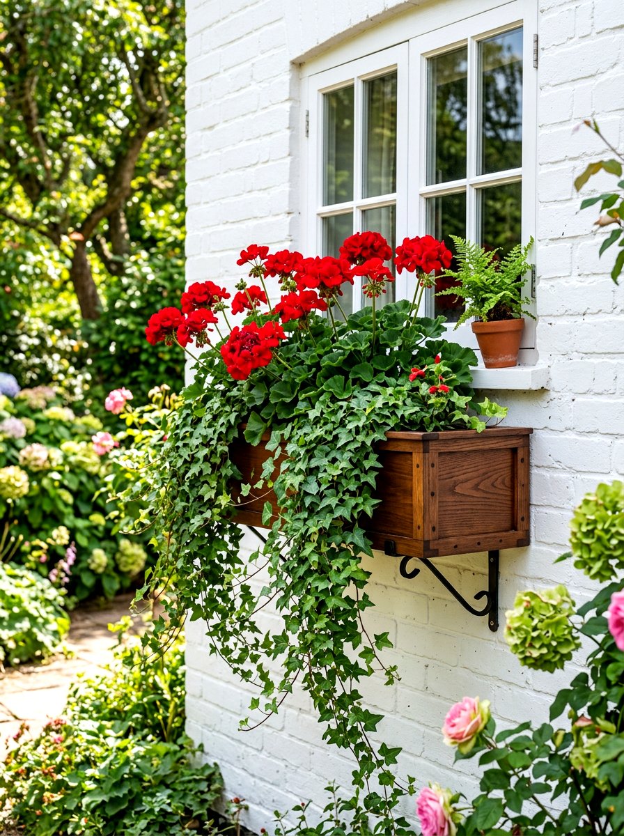 Ivy Geranium Planter - 30 container plant arrangement ideas