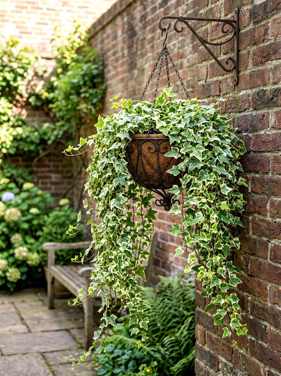 Ivy Trailing Basket - 30 shade container garden ideas