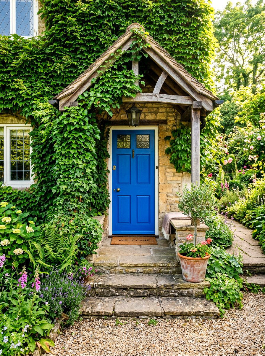 Ivy Wall Cottage Porch - 30 English cottage front porch ideas
