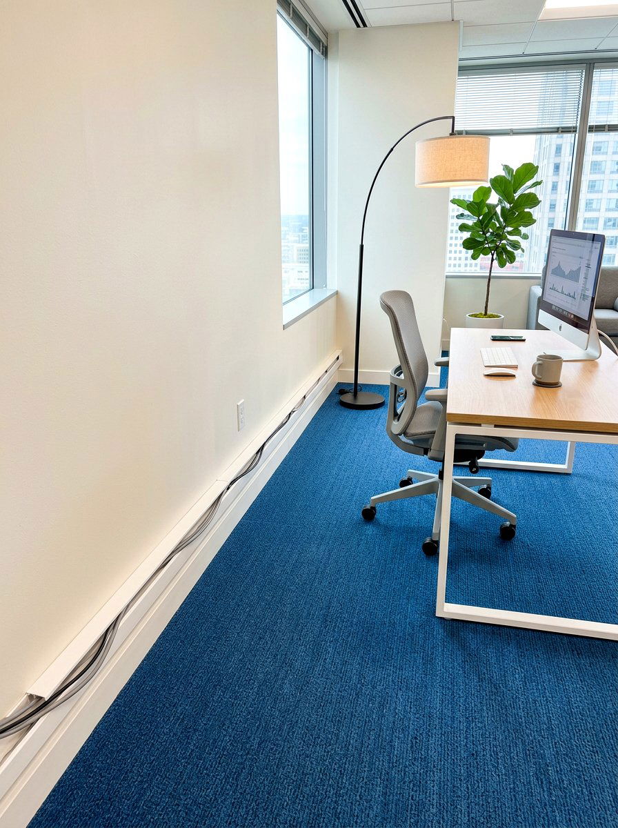 J Channel Cable Raceway - 30 office cable management ideas