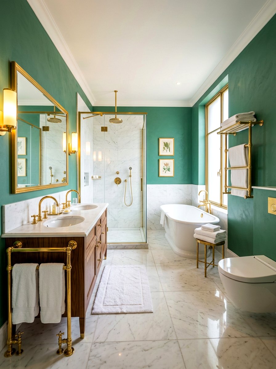 Jade And Brass Fixtures - 30 jade bathroom ideas