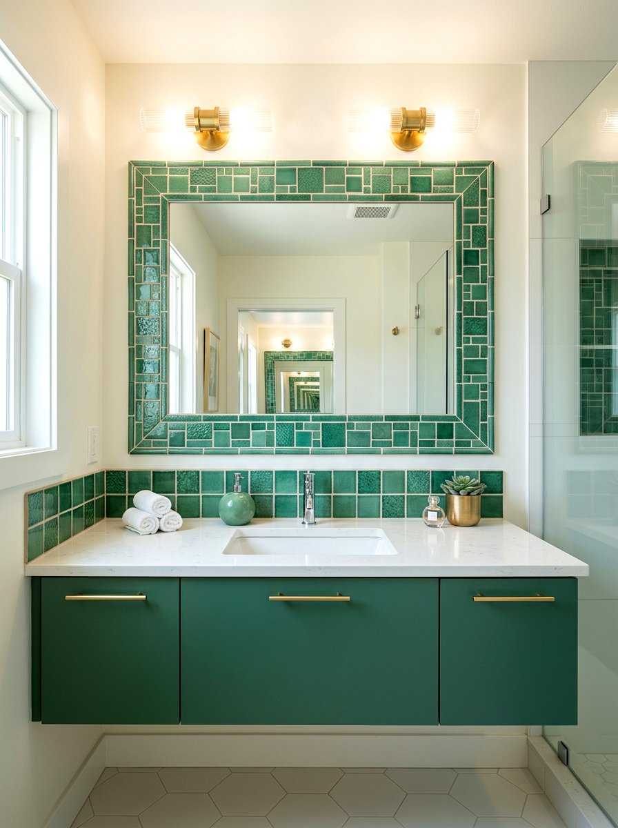 Jade Bathroom Mirror Frame - 30 jade bathroom ideas