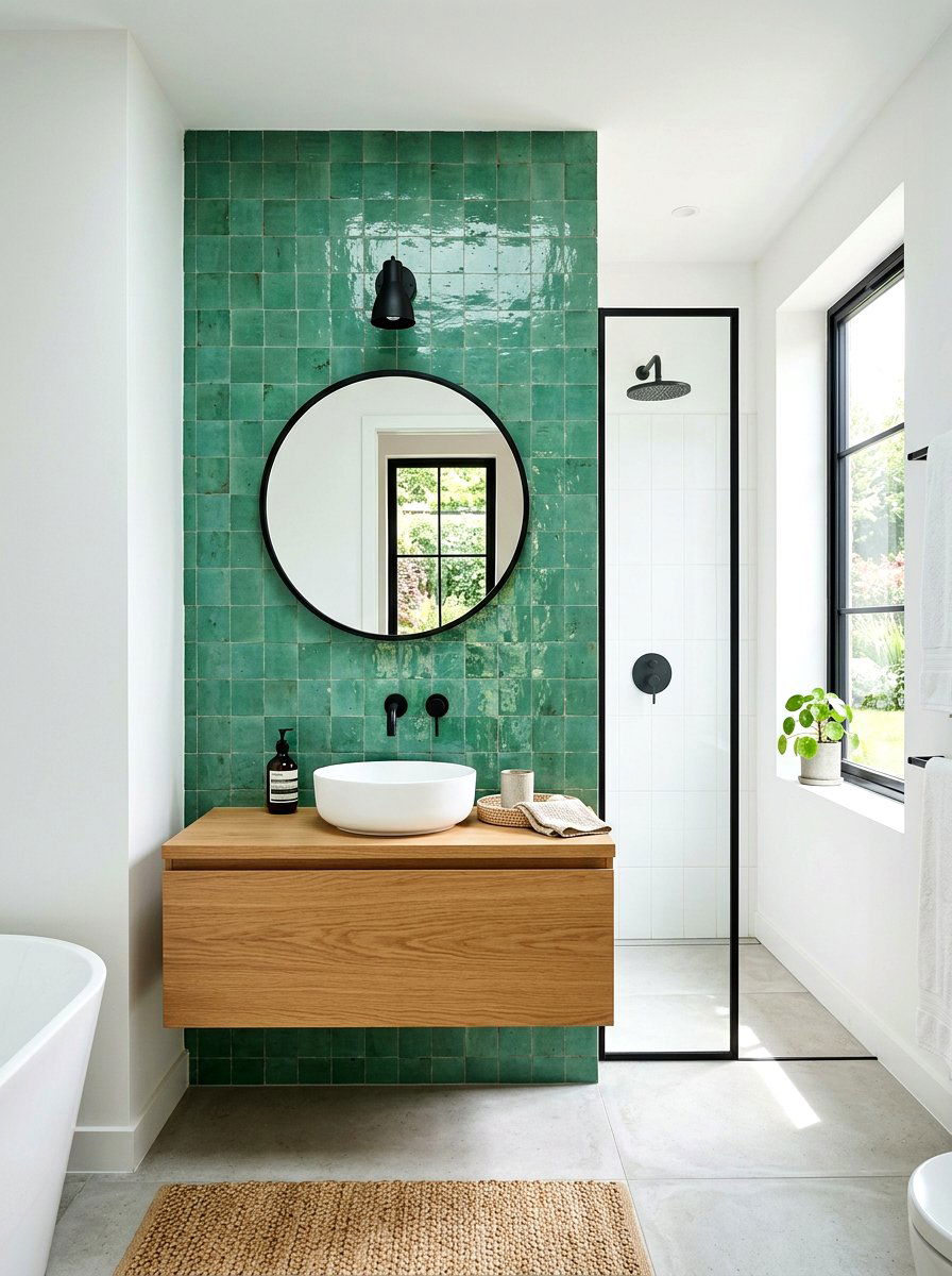 Jade Green Backsplash - 30 jade bathroom ideas