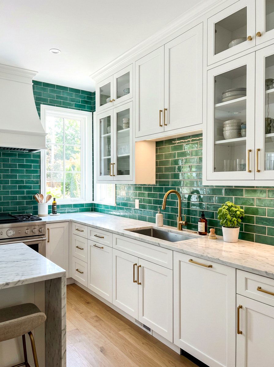 Jade Green Backsplash - 30 jade green decor ideas