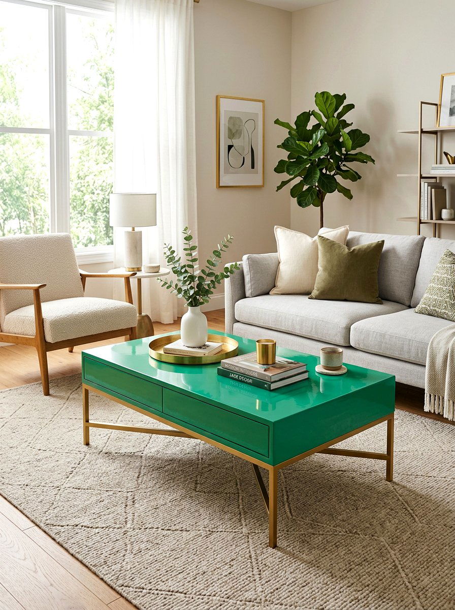 Jade Green Coffee Table - 30 jade green decor ideas
