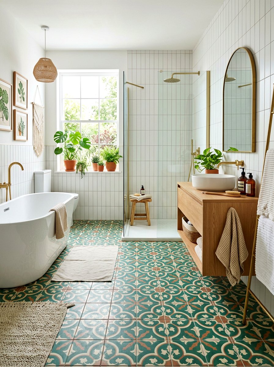 Jade Green Floor Tile - 30 jade bathroom ideas
