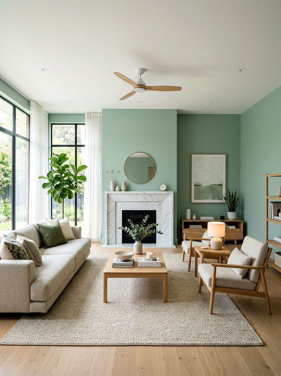 Jade Green Living Room - 30 jewel tone living room ideas