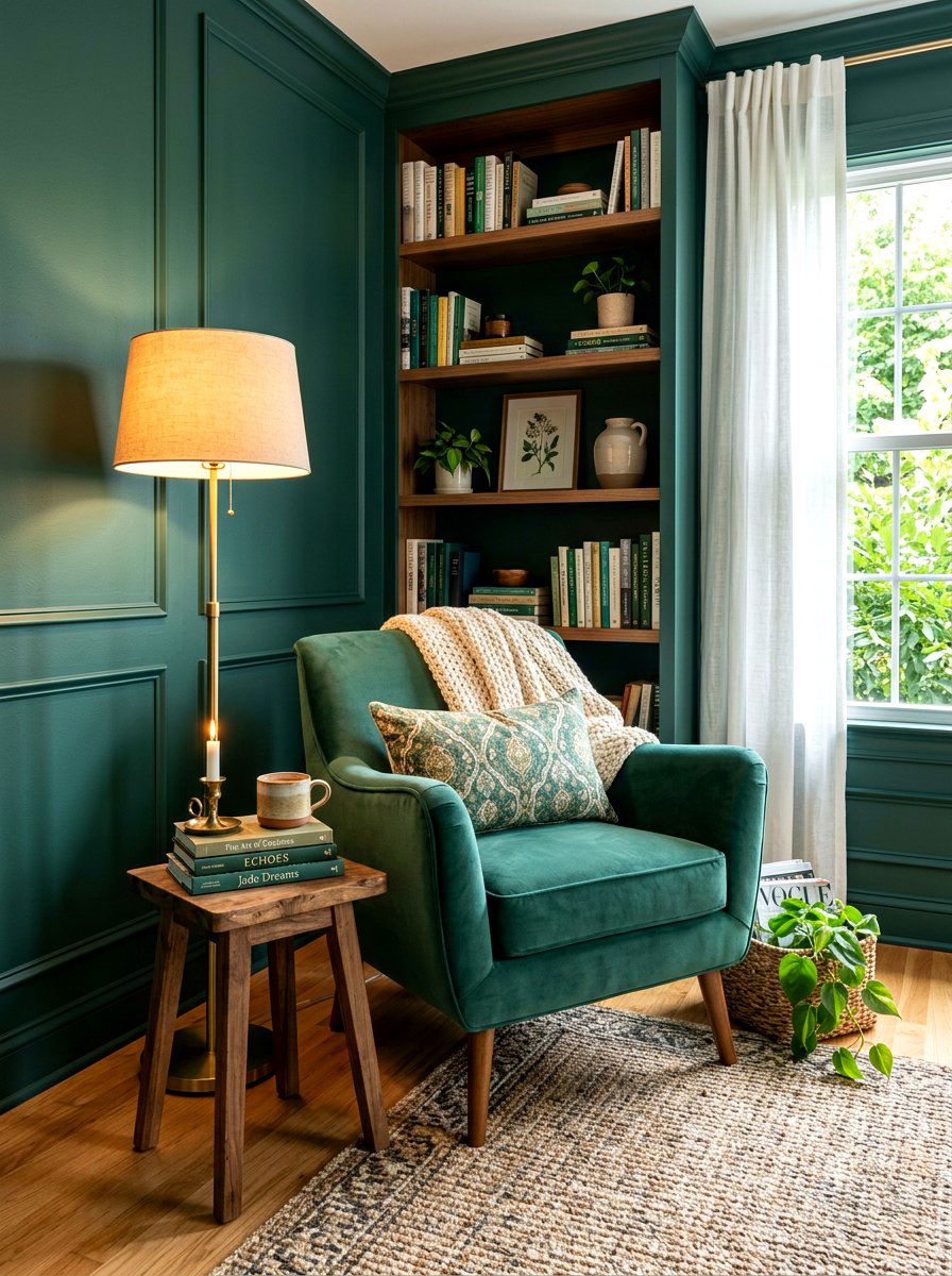 Jade Green Reading Nook - 30 jade green decor ideas