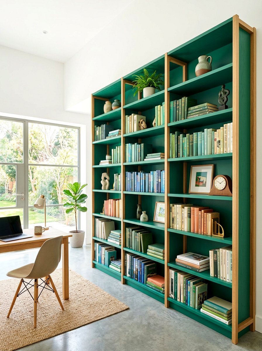 Jade Green Shelving - 30 jade green decor ideas