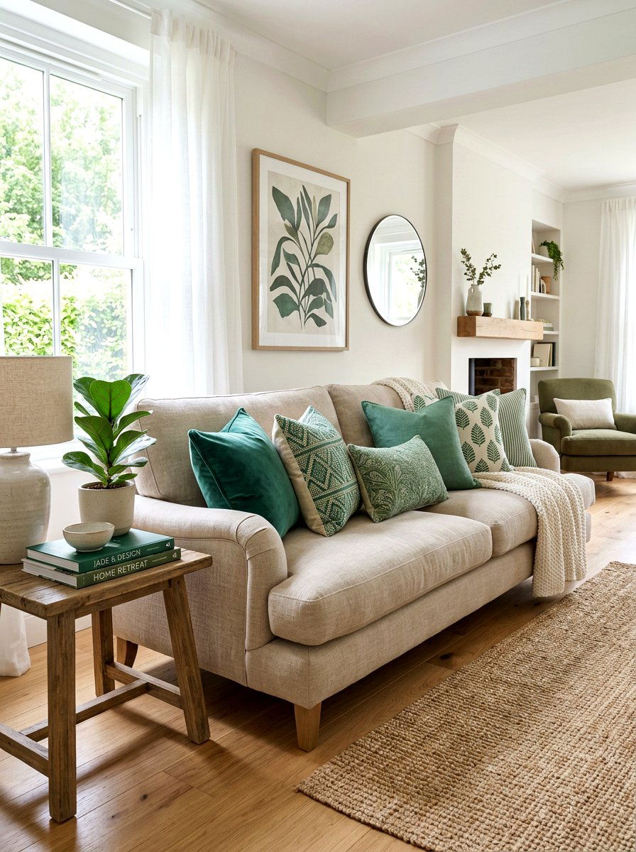 Jade Green Throw Pillows - 30 jade green decor ideas