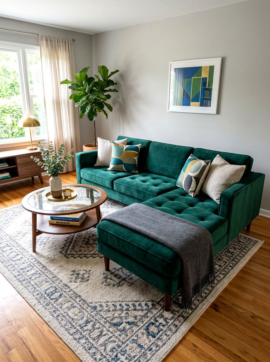 Jade Green Velvet Sofa - 30 jade green decor ideas