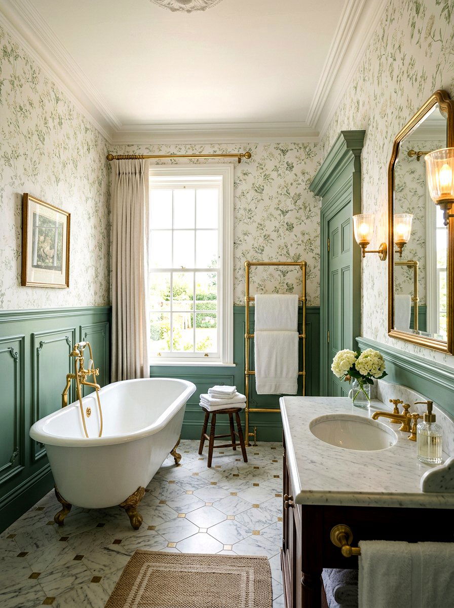 Jade Green Wainscoting - 30 jade bathroom ideas