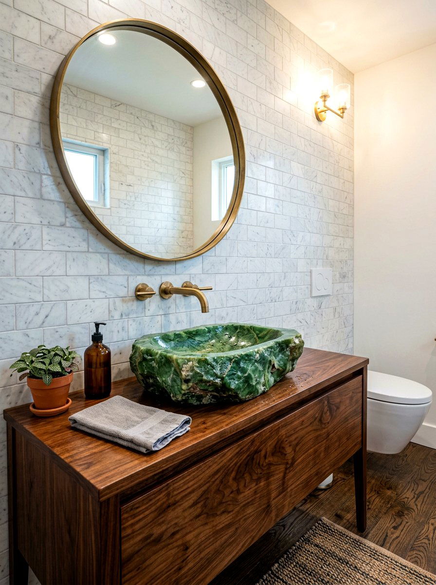 Jade Stone Sink - 30 jade bathroom ideas