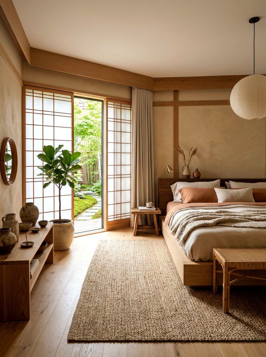 Japandi Bedroom - 30 sophisticated bedroom decor ideas
